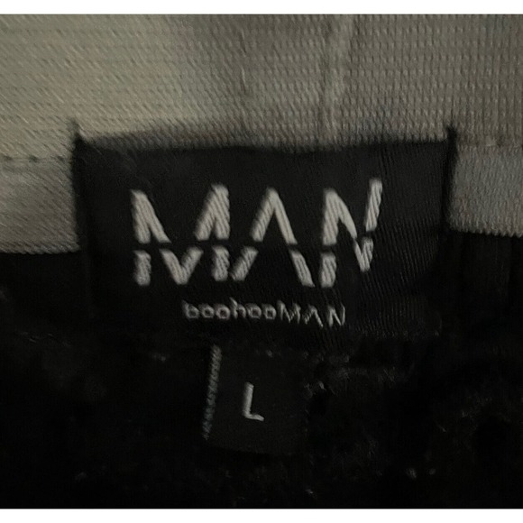 Boohoo Man Official Tapered Sweatpants Black Tracksuit Trousers‎ Large - Picture 3 of 6